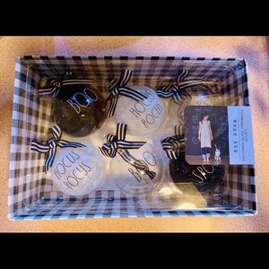 RAE DUNN - Halloween Glass Ornaments Set of 6 HTF